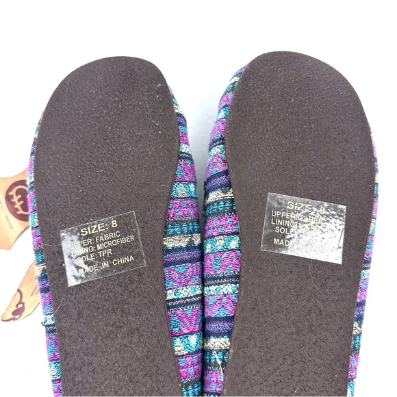 Lamo Sabrina Moccasin II Shoes 8 Tapestry Aztec Southwestern Slip On Womens New - Picture 7 of 9